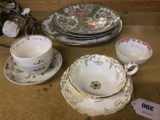 Early tea bowls & Oriental plates etc.